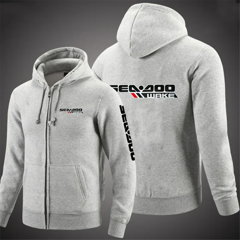 Sea Doo Seadoo Moto 2023 Men New Long Sleeves Cotton Solid Color Zipper Couples Hoodies Custom Sweatshirt Fashionable tops — image 4