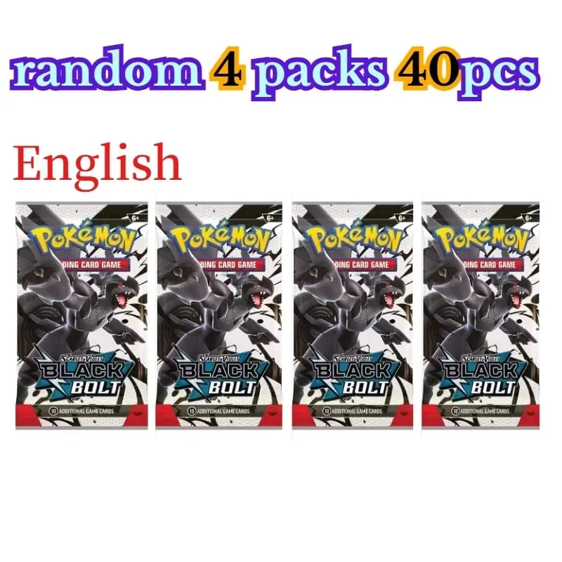 διασκέδαση 40 τεμάχια Pokemon Card Pack 4 Sets Sun Moon Violet 151 Αγγλικές κάρτες συναλλαγών Συλλεκτικά παιχνίδια Halloween Gift Fantasy Sci Fi — image 25