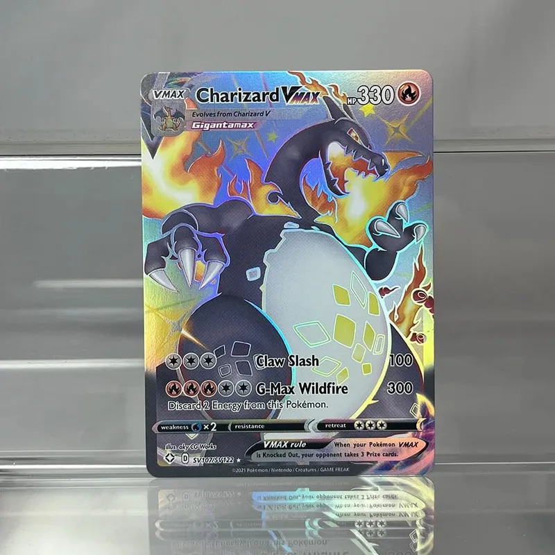 Foil PKM Single Cards Pikachu Charizard EX Bubble Mew Game Rare Collection Κάρτες PTCG Rainbow Proxy — image 17