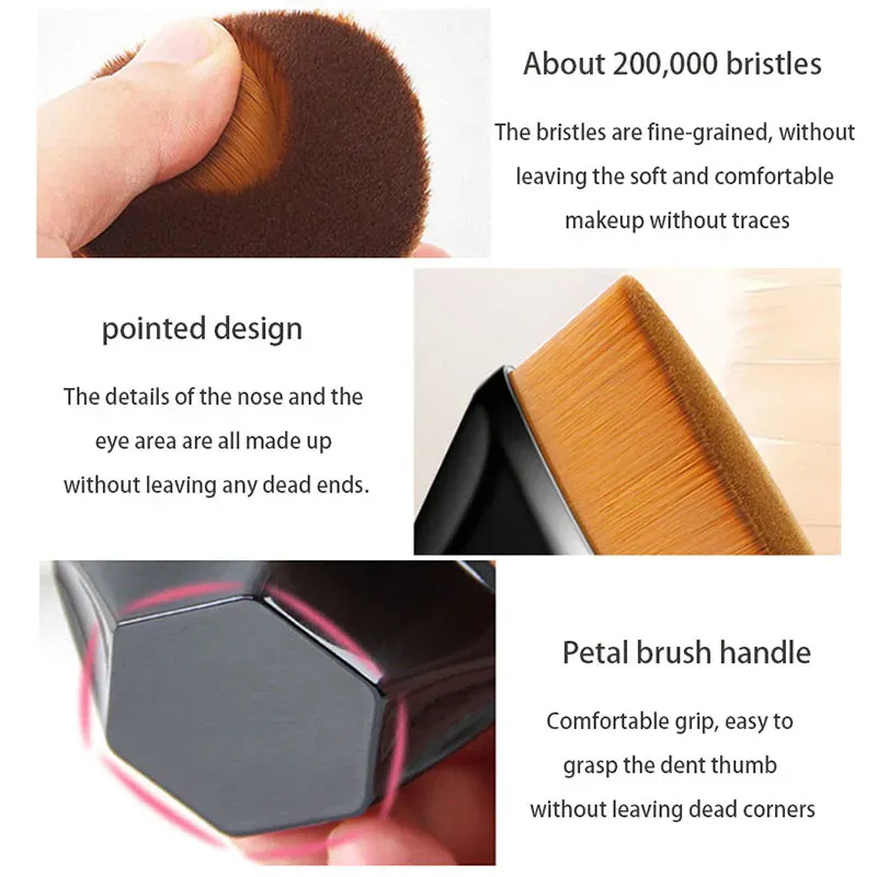 1 τεμ. New Arrival Foundation Brush BB Cream Πινέλα μακιγιάζ Loose Powder Brush Flat Kit Pincel Maquiagem πινέλα μακιγιάζ