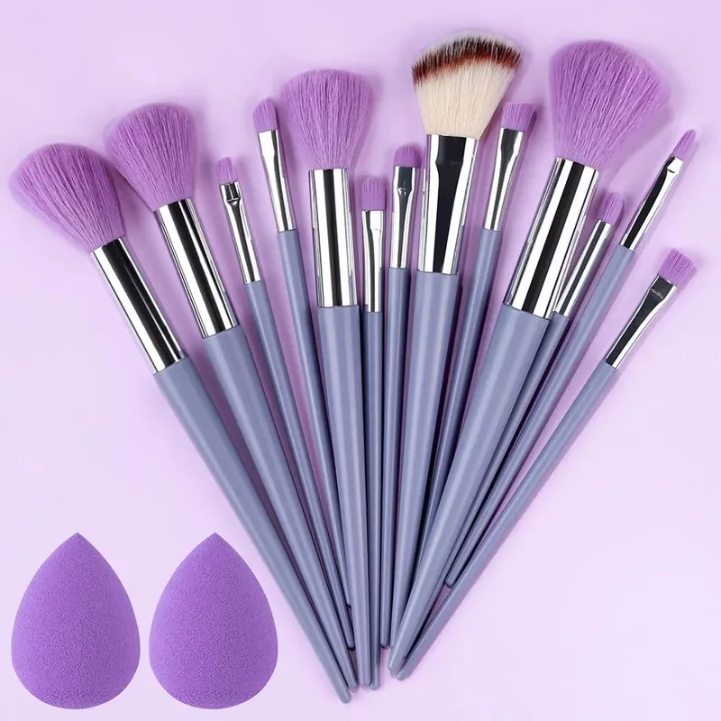 10/14 Stuks Make-Up Kwasten Set Oogschaduw Foundation Vrouwen Cosmetische Losse Poeder Blush Super Zachte Blending Make Up Borstel beauty Tool