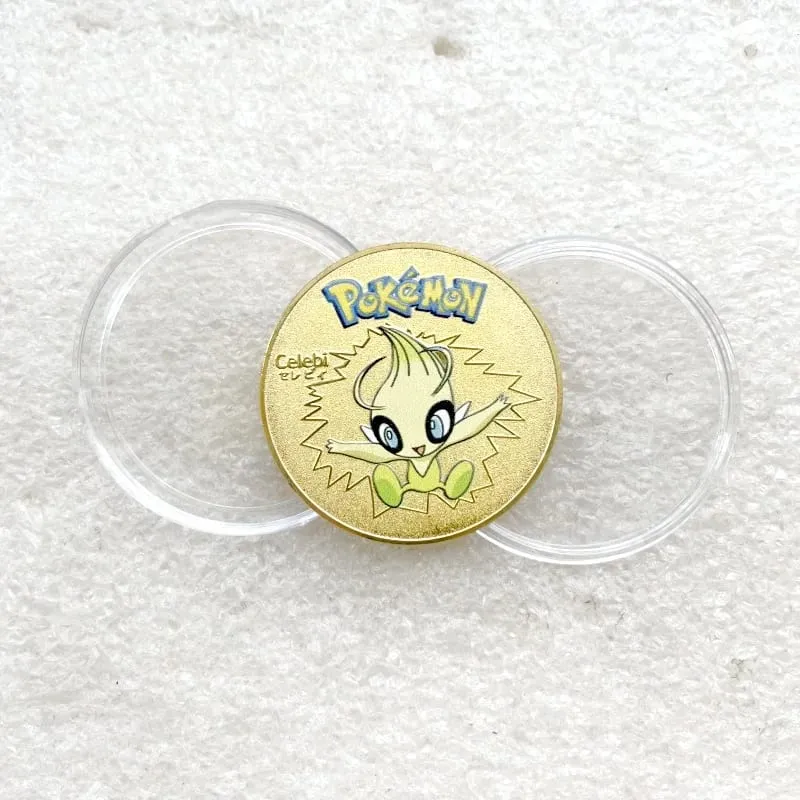 Pokemon Đồng Tiền Vàng Pikachu Anime Đồng Tiền Kỷ Niệm Charizard Vàng Kim Loại Tròn Đồng Xu Đồ Chơi — image 13