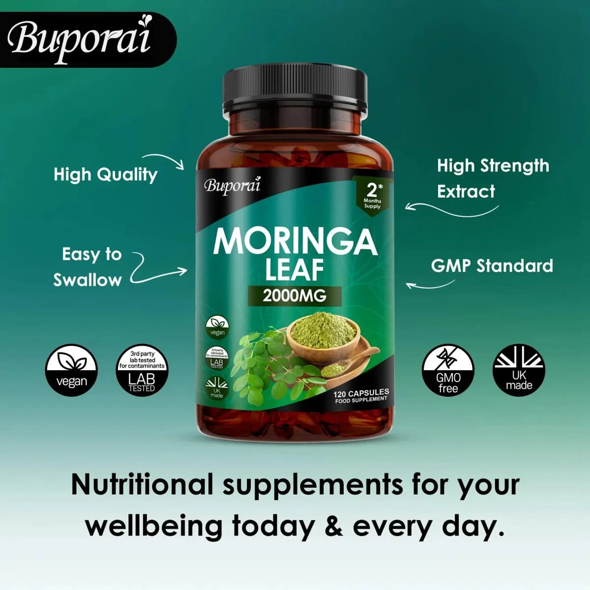 Moringa Leaf Capsules - Supports Digestive and Intestinal Health Antioxidants Nourishes Skin Improves Energy Levels — image 5
