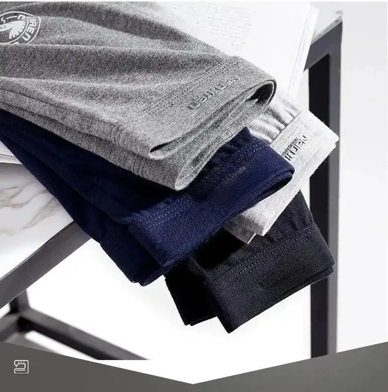 4 Pack Men's Plus Size Boxer Shorts Cotton Anti-Chafe Underwear Big & Tall Breathable Loose Fit Elastic Waistband Boxers
