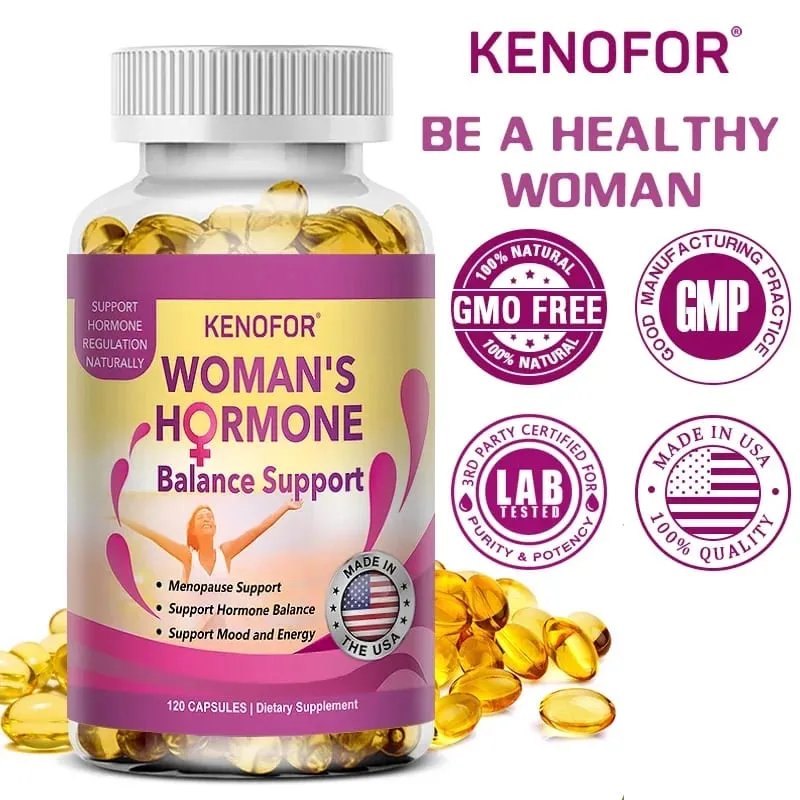 Menopause Support Supplement for Women - Relieves Fatigue Bloating Hot Flashes Mood Swings - Supports PMS PMDD PCOS