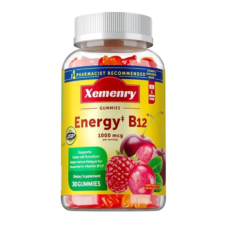 Vitamin B12 Gummies - It Helps Maintain Energy Boosts Metabolism and Supports Bones and The Immune System