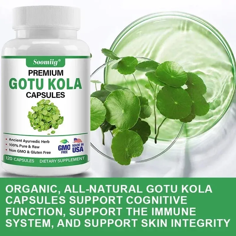 Premium Centella Asiatica Capsules - Brain Supplement - Brain & Nervous System Calm Mental Clarity Improve Skin