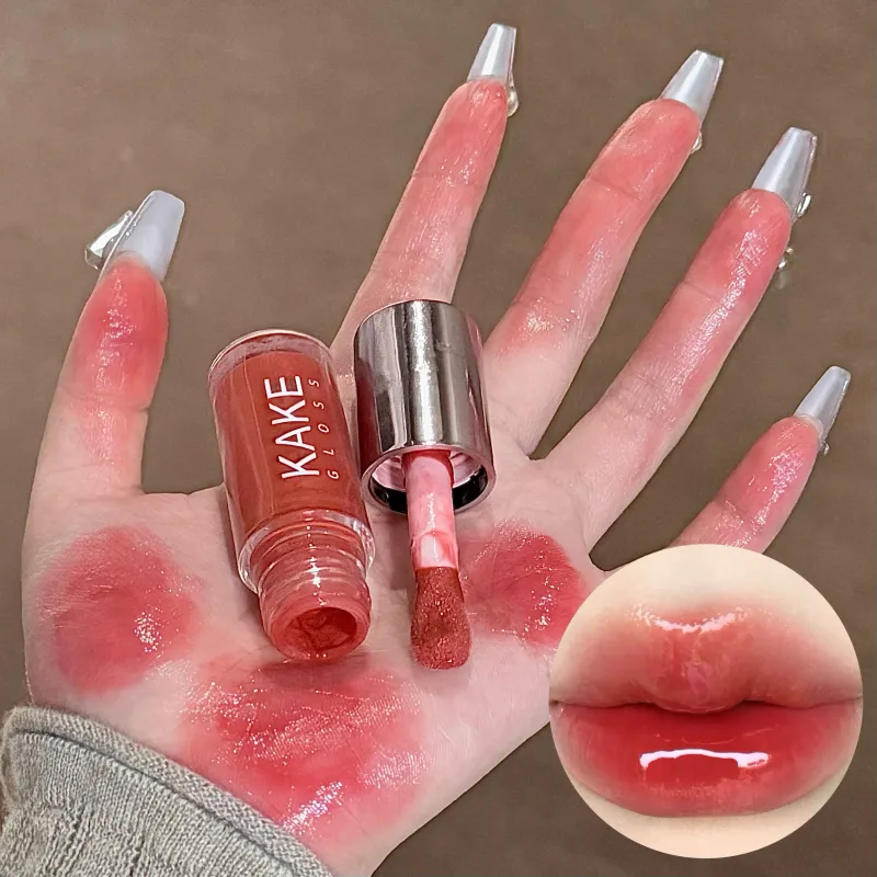 Καθρέφτης Liquid Lipstick Ενυδατικό Jelly Brown Water Light Lip Glaze Sexy Lip Gloss μακράς διαρκείας Nude Lip Tint Καλλυντικά Μακιγιάζ