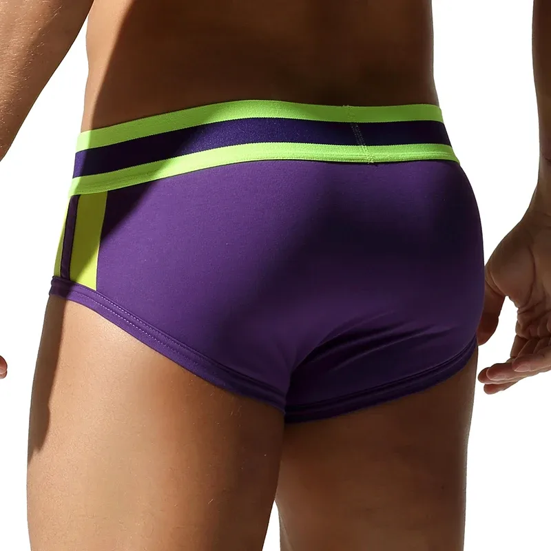 Men's Triangle Underwear, Tight Fitting, Low Waist, Color Blocking, Sexy, Youthful, Breathable and Comfortable — image 6