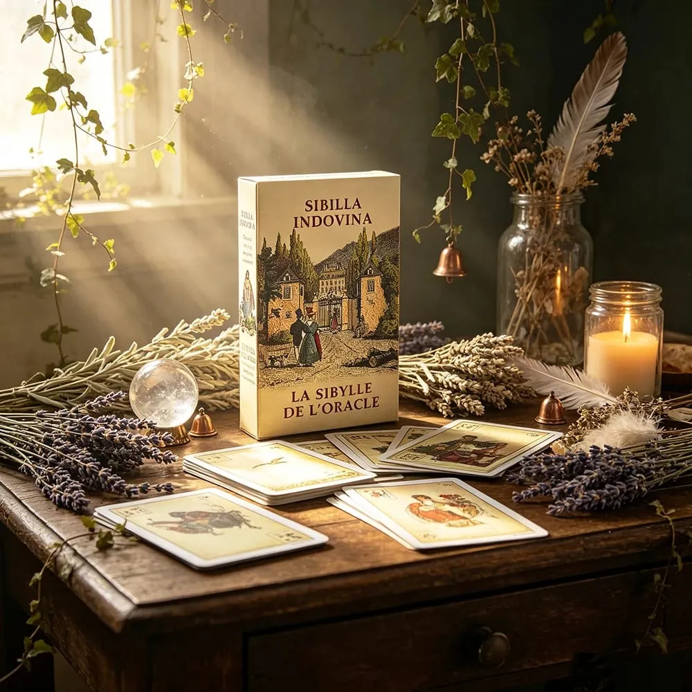 Sibilla Oracle Cards 52 Cards Παιχνίδια ιταλικής παραδοσιακής μαντικής τράπουλας Τέλεια για Καθημερινή Ζωή Ανάγνωση και Καθοδήγηση Σχέσεων — image 4