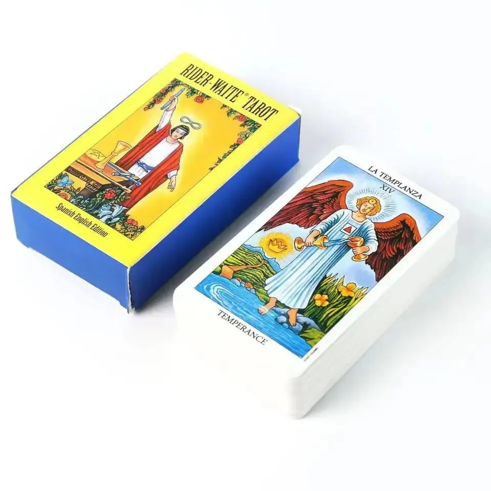 The Rider Waite Smith 1909 קלפי טארוט Oracle Deck למתחילים אנגלית ספרדית קלאסית מהדורת עתידות שחק משחק