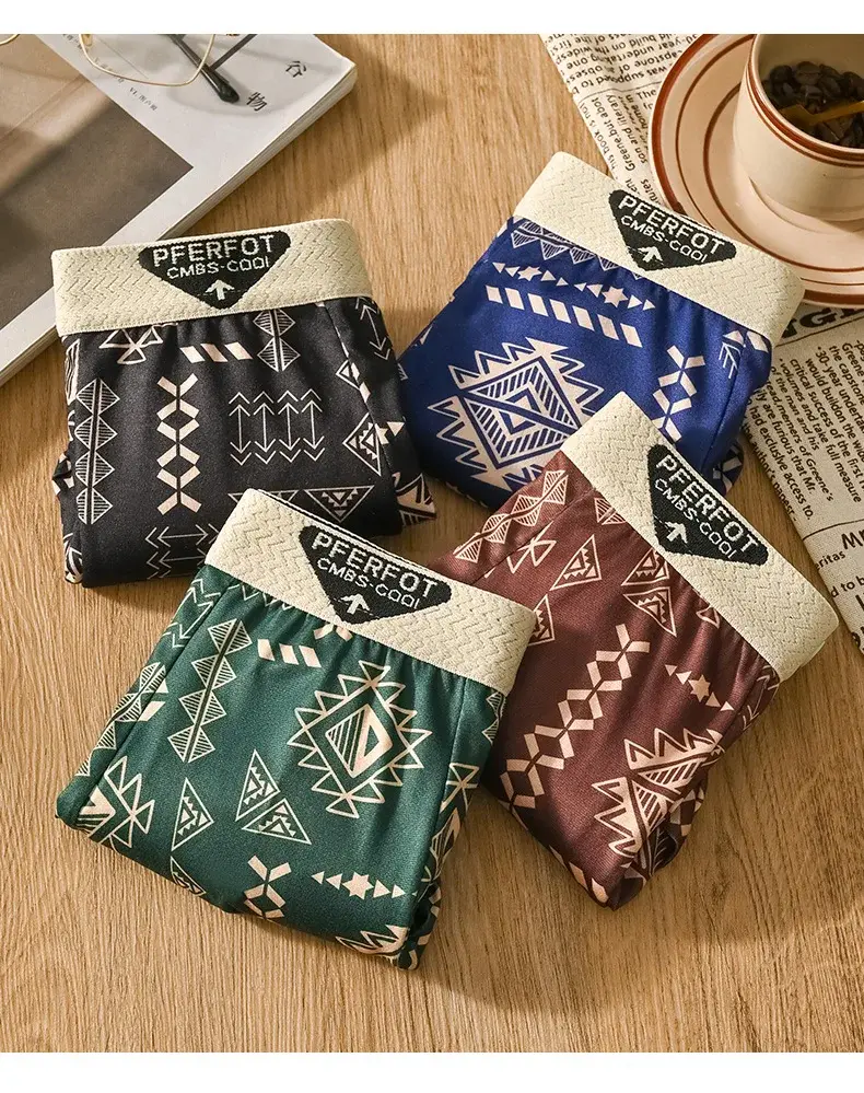 4pcs Sports Shorts Men Graffiti Boxers and Underpants Fashion Men's Boxer Briefs Cotton Man Boxer Men Panties Set Man Underwear — image 11