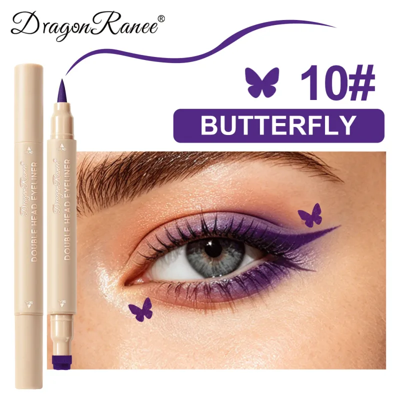 2-σε-1 διπλό άκρο Stamp Seal Eyeliner Γρήγορο Στέγνωμα Αδιάβροχο και Αδιάβροχο, Αδιάβροχο και Αδιάβροχο Δεν είναι εύκολο να μουτζουρώσετε Πολύχρωμο Μακιγιάζ Ματιών — image 20