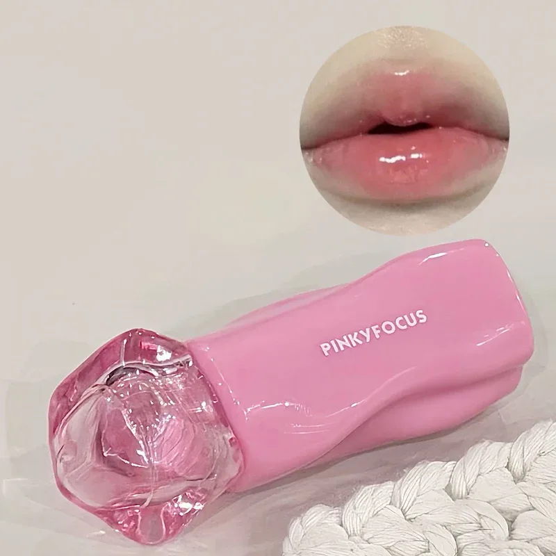 Pinkyfocus Rúzs Fényes Mirror ajakfény Hidratáló Hidratáló Juicy Nude ajakfesték Hosszantartó napi natúr smink rúzs