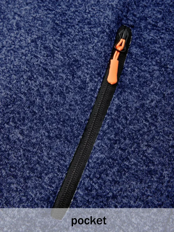 2Pcs 세트 남성 중간 길이 전체 지퍼 후드 자켓 양털 안감 따뜻한 코트와 Drawstring 후드 & 지퍼 포켓 캐주얼 겉옷 가을 겨울 데일리웨어
