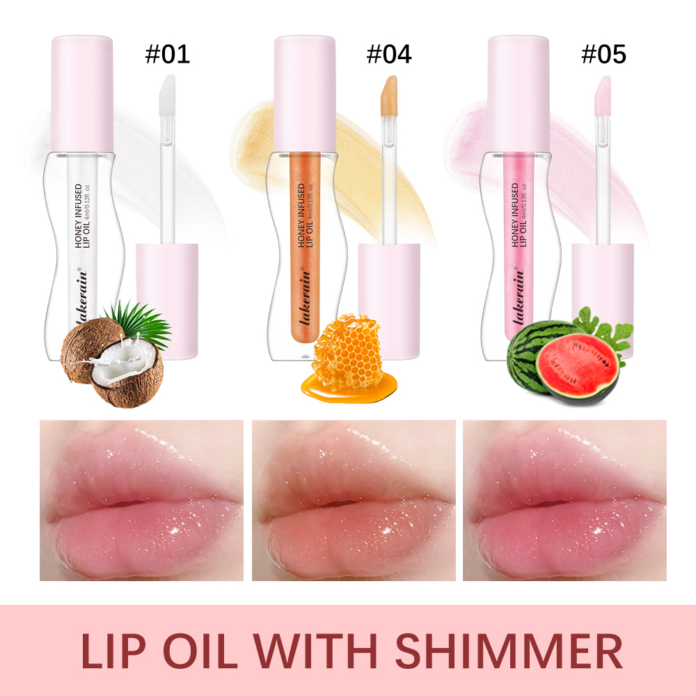 Crystal Fruit Honey Essence Lip Oil Sexy Plump Lip Jelly Strawberry Tinted Lip Liquid Waterproof Moisturize Oil Lipgloss Makeup — image 4