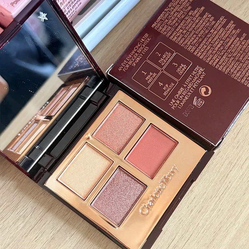 Charlotte Tilbury Four Color Palette Pillow Talk Eraggera Eyes Small Gold Tube Lipstick Easy To Apply Makeup Portable Cosmetics — image 8