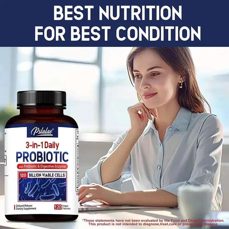 Probiotics + Prebiotics + Digestive Enzymes - Promote Intestinal Flora Digestive Health Women & Men Provide Lasting Energy — image 5