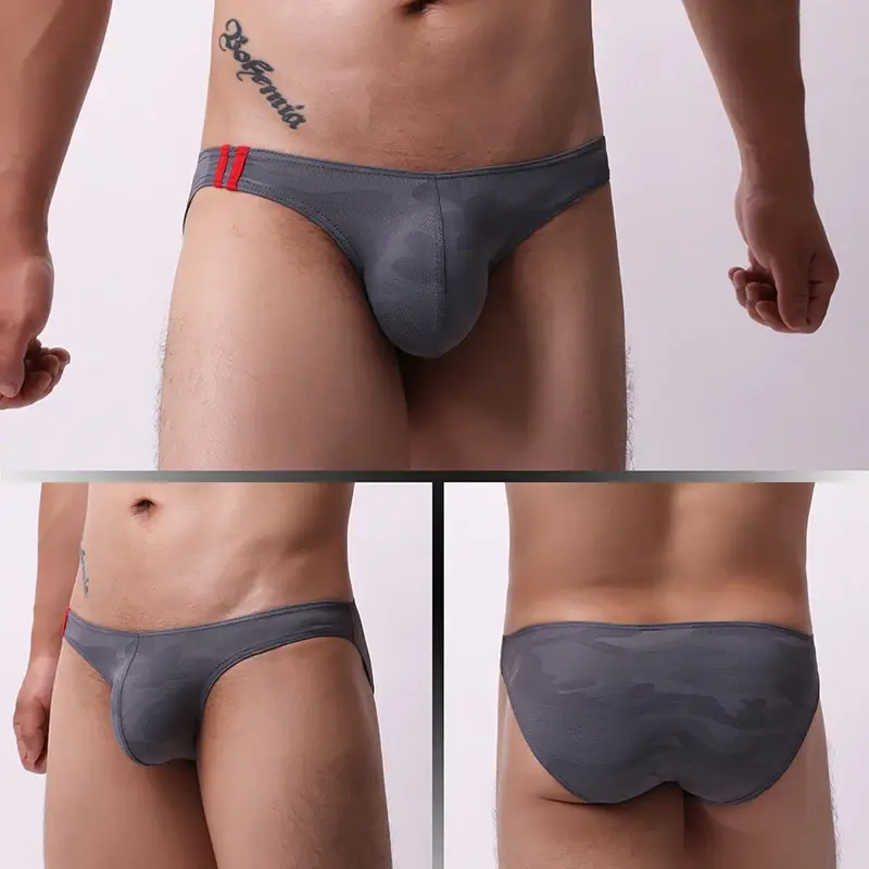 Men's Underwear Breathable Panties Fashion Printed Underpants Low Waist Lingerie Briefs — image 4