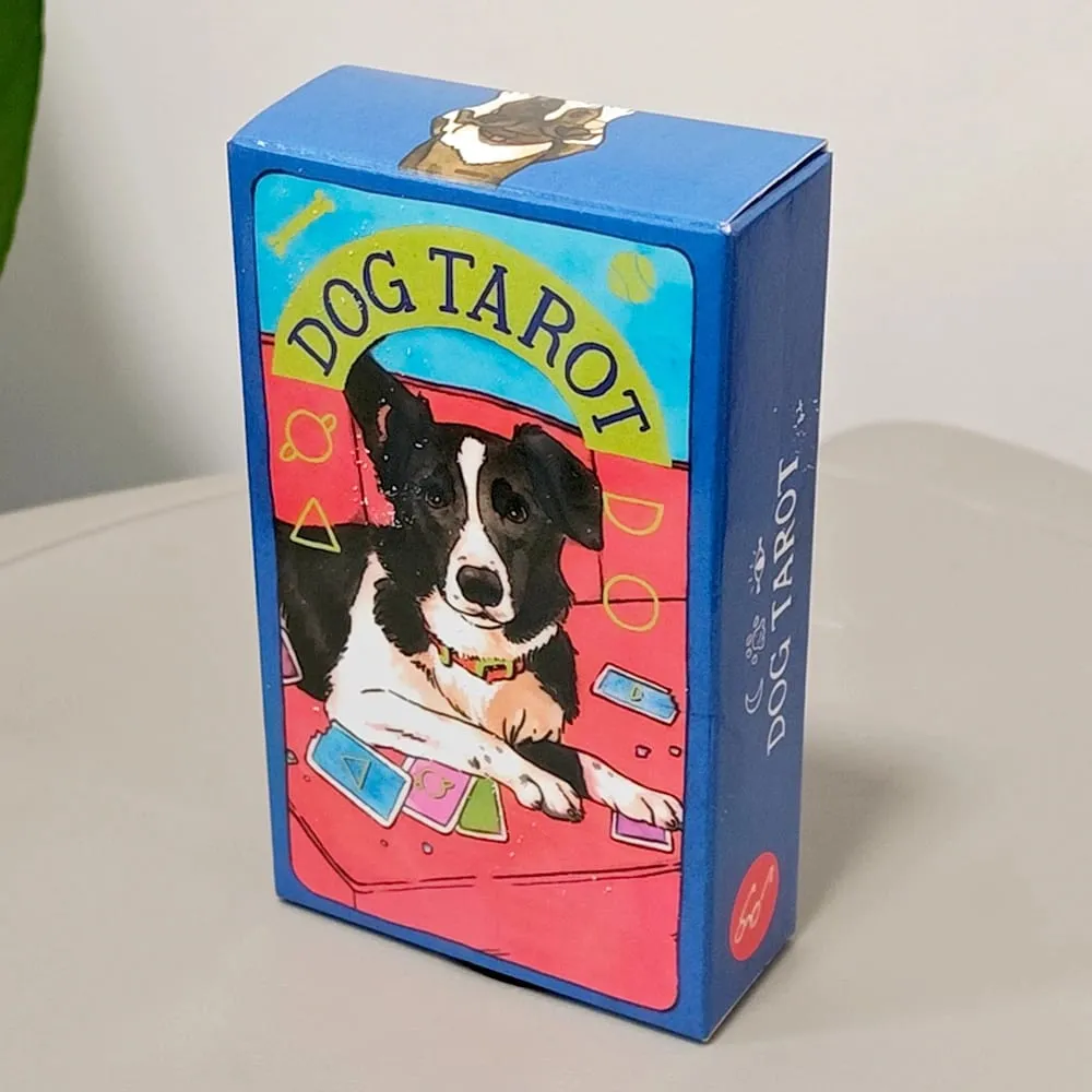 10,3*6cm Dog Tarot Deck 78 Cards based on Rider Waite System Cute Canine Watercolor Illustrations - Unique Dog Lover Gift