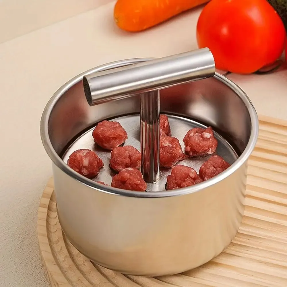 Stainless Steel Hand Press Meatball Maker Efficient Creative Meatball Maker Tool Manual Quick & Easy DIY Meatballs — image 3