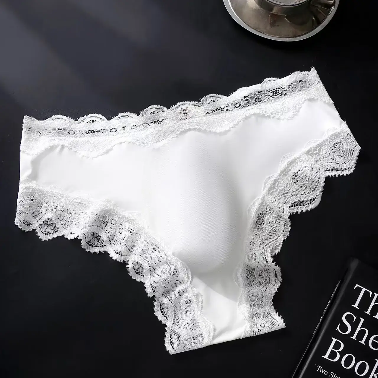 4PCSSexy Mens Seamless panties Lace Ultra Thin Sports Fitness Bulge Pouch briefs Male Panties Low Waist