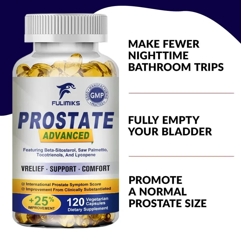 Prostate Advanced Health Supplement for Men for Reducing Nighttime Bathroom Trips Bladder & Urinary Relief