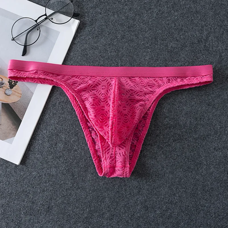 Men Thongs Briefs Jacquard Sheer Men's Underwear Sexy Accessories Hot Low Rise Pouch Very Hot Lingerie Breathable Underpants 3256810404028463