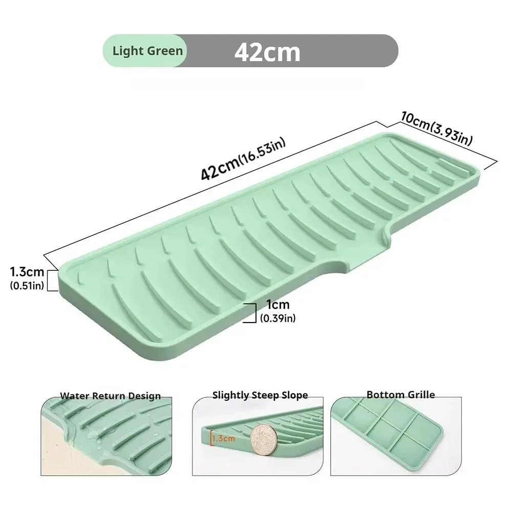 Βρύση κουζίνας Splash Pad σιλικόνης νεροχύτης Baucet Splash Guard Mat σφουγγάρι πάγκου αποστράγγισης Πάγκος προστασίας για συσκευές μπάνιου κουζίνας