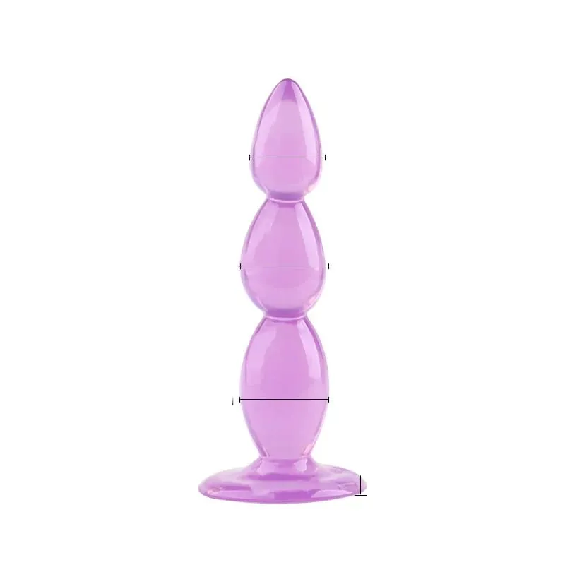 1 PC Butt Plug דילדו בטן ערמונית עיסוי לשני המינים סקסי פקק TPE אנאלי תקעים חרוזים צעצוע מין למבוגרים לגברים נשים משחקים למבוגרים