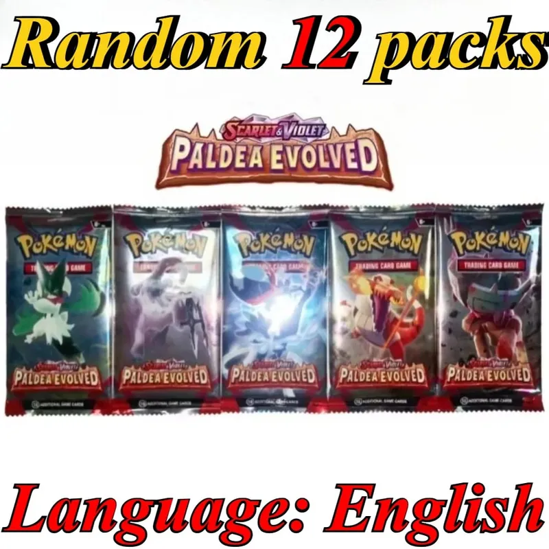 10 πακέτα καρτών Pokémon Bright Stars 151 Prismatic Evolutions PALDEAN FATES English Reinforcement Battle Δώρο κάρτα συναλλαγής