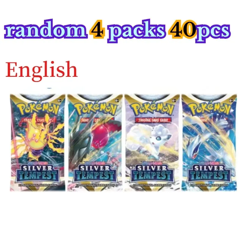 διασκέδαση 40 τεμάχια Pokemon Card Pack 4 Sets Sun Moon Violet 151 Αγγλικές κάρτες συναλλαγών Συλλεκτικά παιχνίδια Halloween Gift Fantasy Sci Fi — image 13