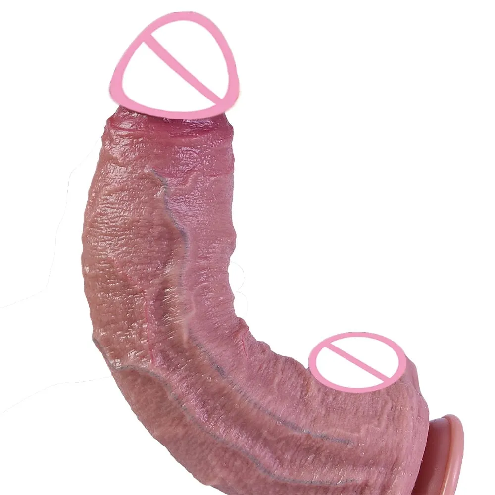 9.8cm Diam New Models Realistic Dildo Soft Silicone Penis with Suction Cup Lifelike Sex Toys for Women Vaginal Anal Masturbation