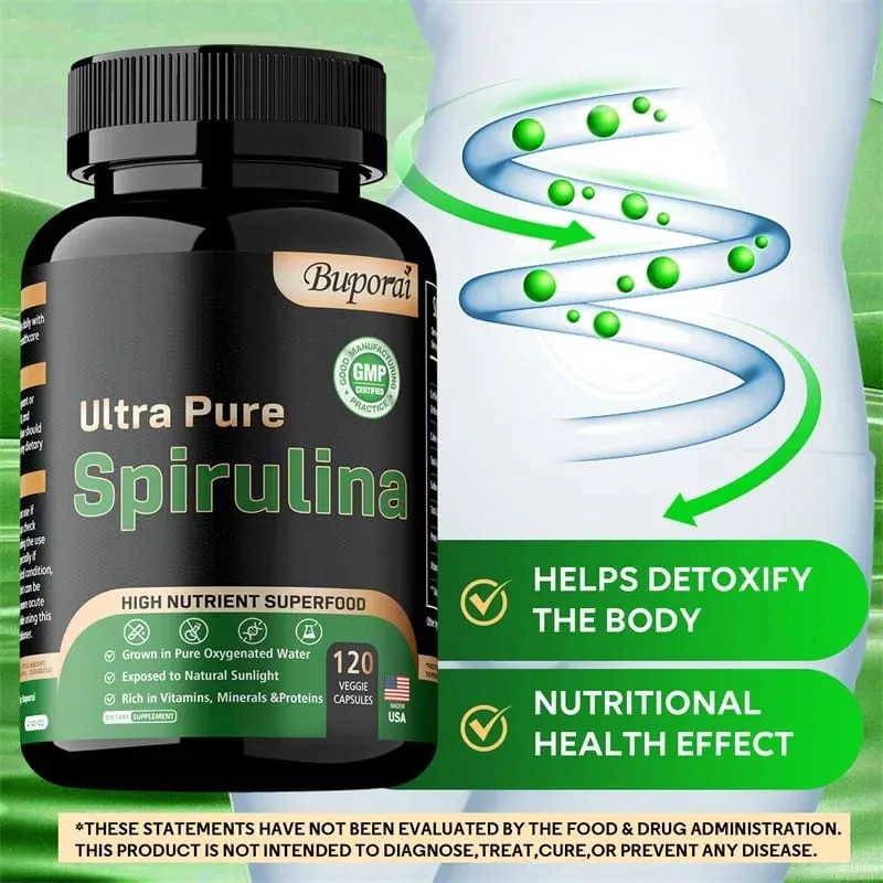 Organic Spirulina - Detoxification Immune System Cardiovascular Antioxidant Improve Digestive Health — image 6