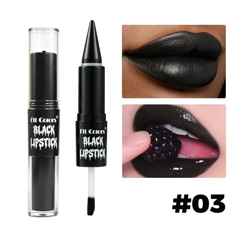 Halloween 2-in-1 Lip Gloss Matte Liner Liner Αδιάβροχο Υγρό Κραγιόν μακράς διαρκείας Ενυδατικό λαμπερό λαμπερό Lip Oil για πάρτι — image 9