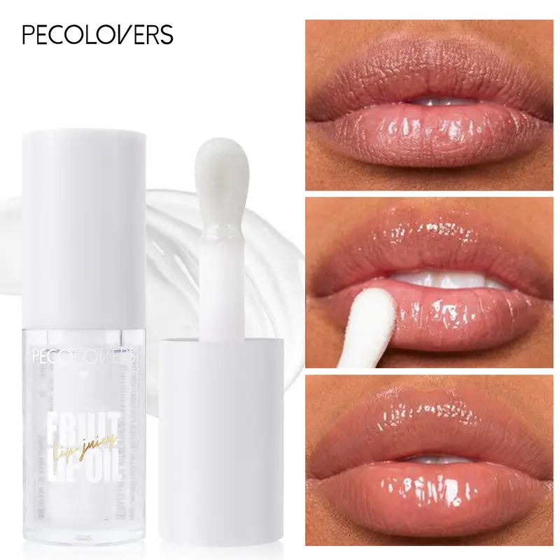 Glitter Plumping Lip Gloss Jelly Strawberry Moisturizer Fruit Lip Oil Διαφανές Fullness Lip Tint Gel μαλακό σωλήνα Μακιγιάζ LipCare — image 2