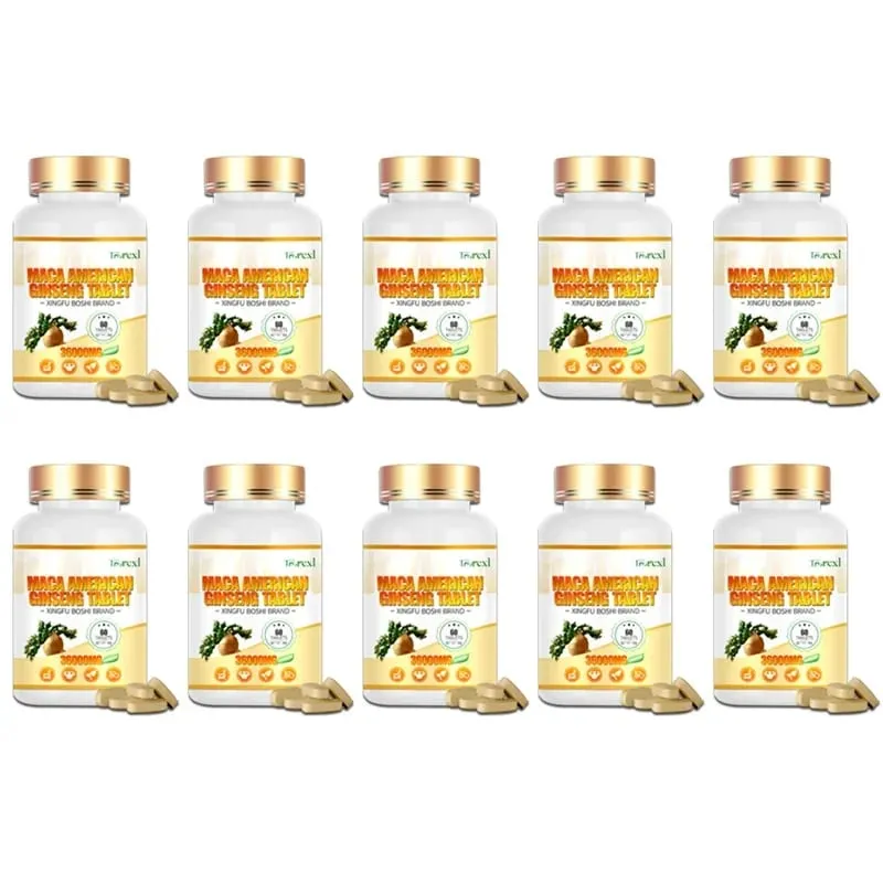 Organikus maca gyökérpor ginzeng kivonattal kiegészítve férfiaknak és nőknek Egészség- Vegán potencianövelő tabletták