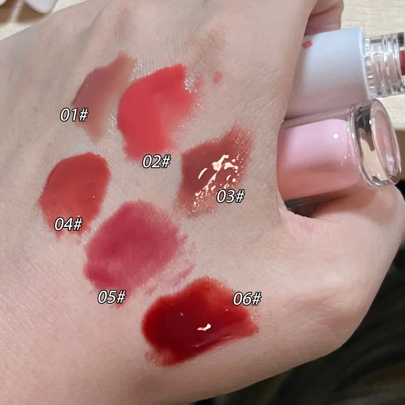 Jelly Lip Gloss Tahan Lama Cermin Air Lip Glaze Berwarna Pelembab Lipstik Kristal Mengkilap Warna Bibir Korea Perawatan Bibir Makeup