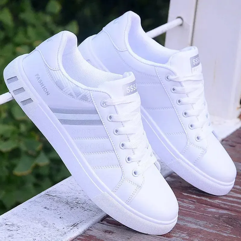 Λευκά Βουλκανιζέ Sneakers Ανδρικά Flat Άνετα Παπούτσια Lace up Zapatillas Hombre Φθινοπωρινή Ανοιξιάτικη Μόδα Αθλητικά Παπούτσια Μεγάλο Μέγεθος 48 — image 7
