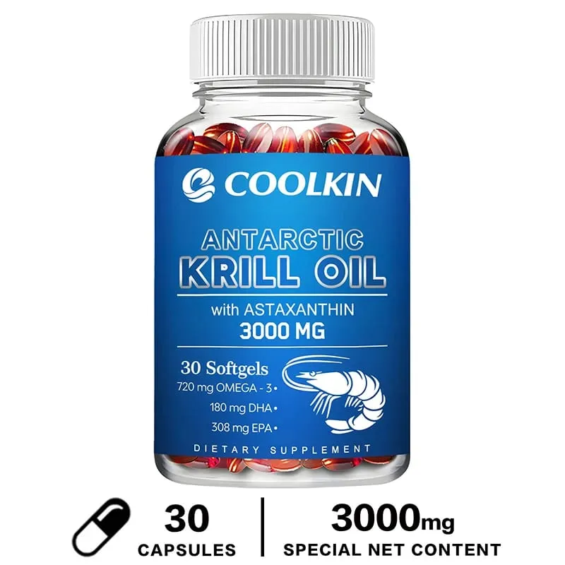 Antarctic Krill Oil 3000mg - Omega-3 EPA DHA Natural Astaxanthin Maximum Strength for Heart & Joint Health — image 9