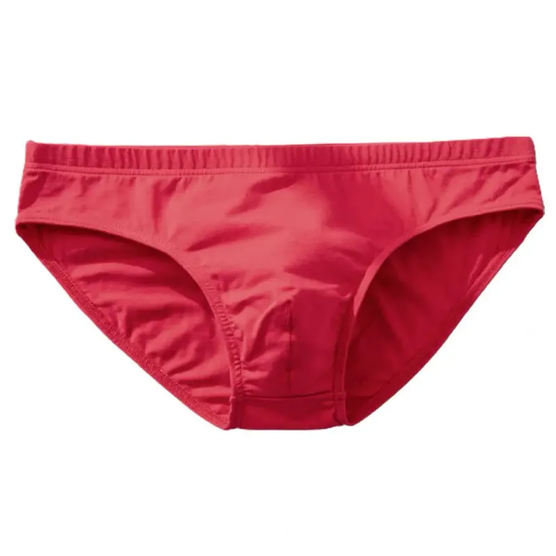 Cotton Briefs Adult Man Briefs Stretchy Breathable Solid Color Male Underwear Low Waist Cotton Underpants Plus Size Men Cotto
