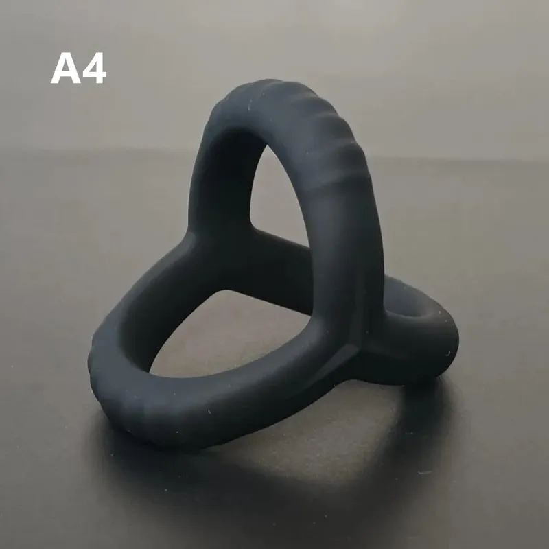 3PCS Durable Silicone Cock Rings Flash In The Night Lock Penis Ring Sex Toys For Men Male Delay Ejaculation Scrotum Lock Ring — image 7