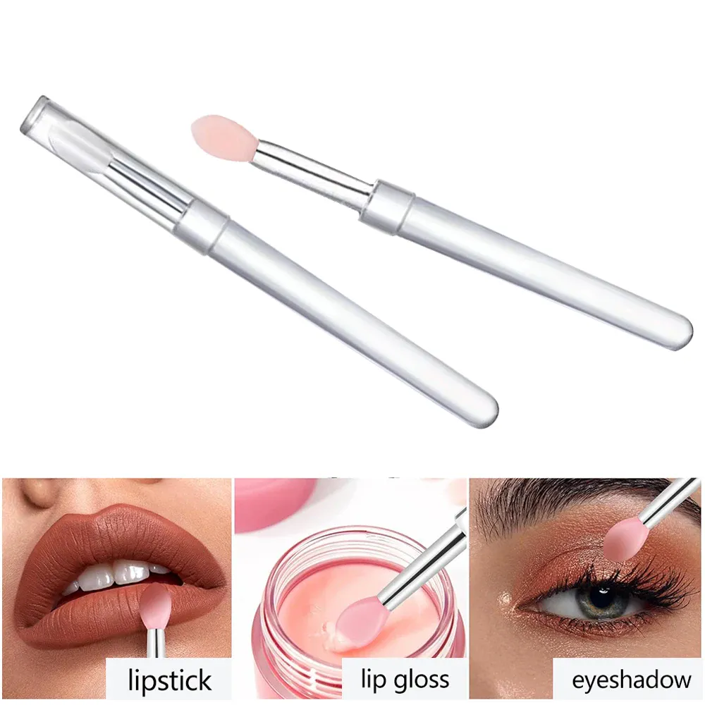 3/5/10PCS Reusable Lip Brush Silicone Lip Mask Applicator Transparent Lipstick Tool For Lip Gloss Eyeshadow Brushes Makeup Tools