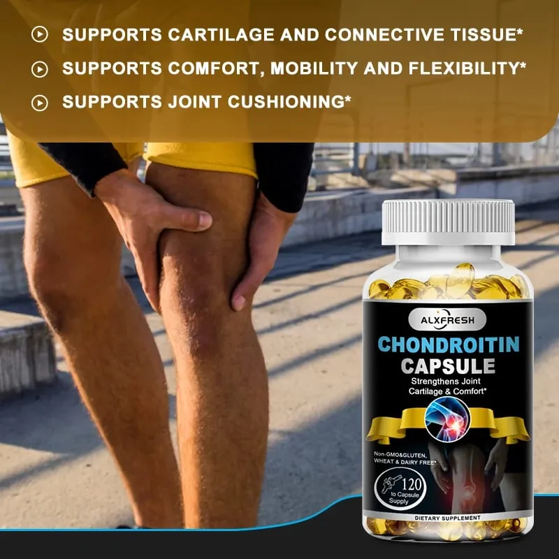 Alxfresh Glucosamine Chondroitin na may MSM Turmeric Vitamin D para sa Bone Absorption Calcium Immune System Support Supplement