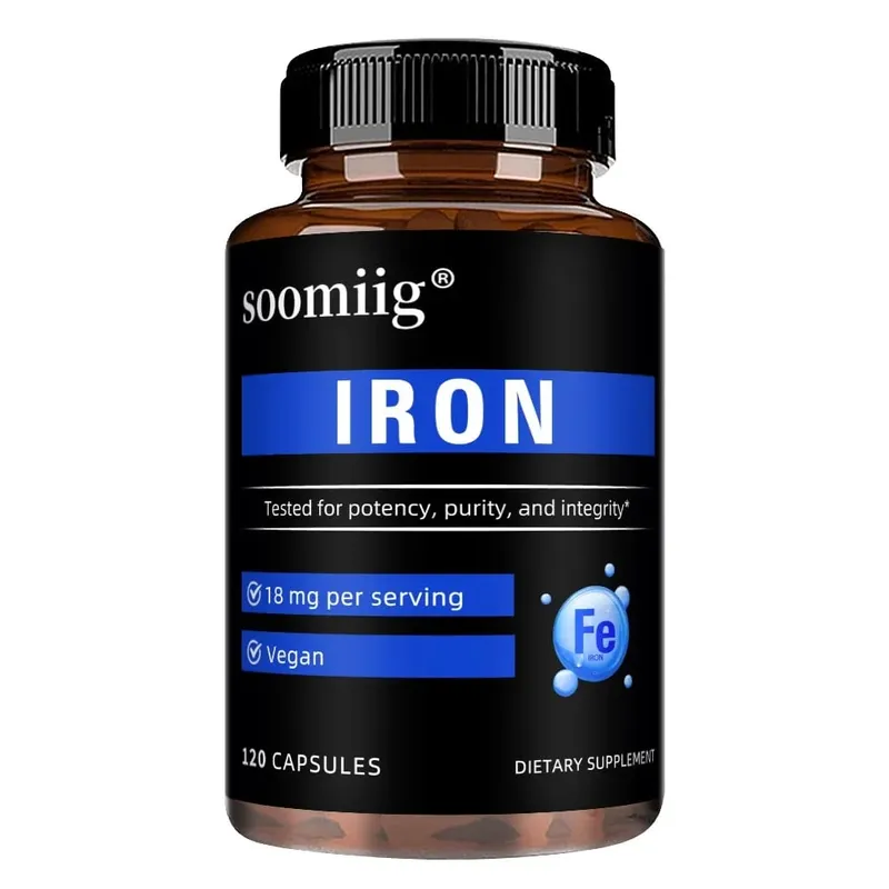 Iron Capsules High Absorption Daily Iron Supplement Support Energy Focus & Body Wellness Immune & Red Blood Cell Health