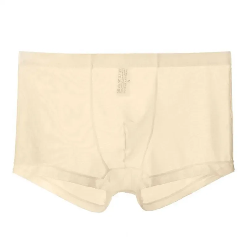 Transparent Boxers for Men See Through Male Underpants Sexy Mesh Low Waist Ice Silk Thin Cooling Men Panties Men Underwear — image 9