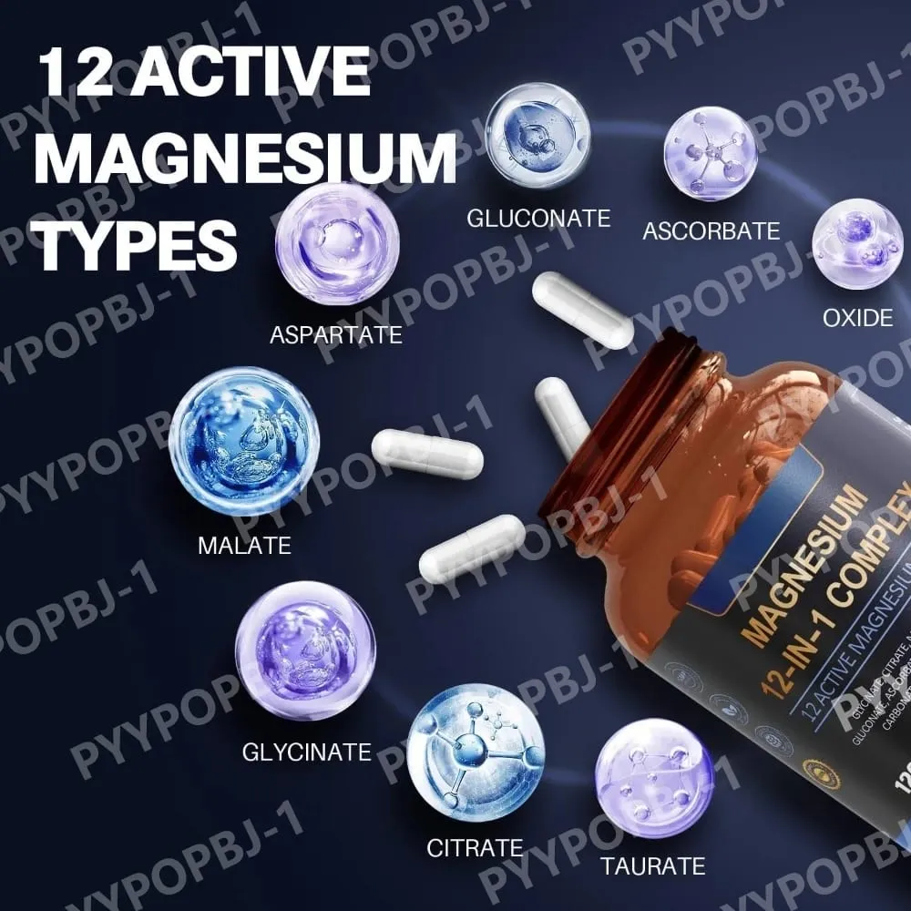 700mg Magnesium Complex12 in 1 Magnesium Supplement with Glycinate Citrate Malate Oxide Taurate Aspartate Orotate Magnesium — image 2