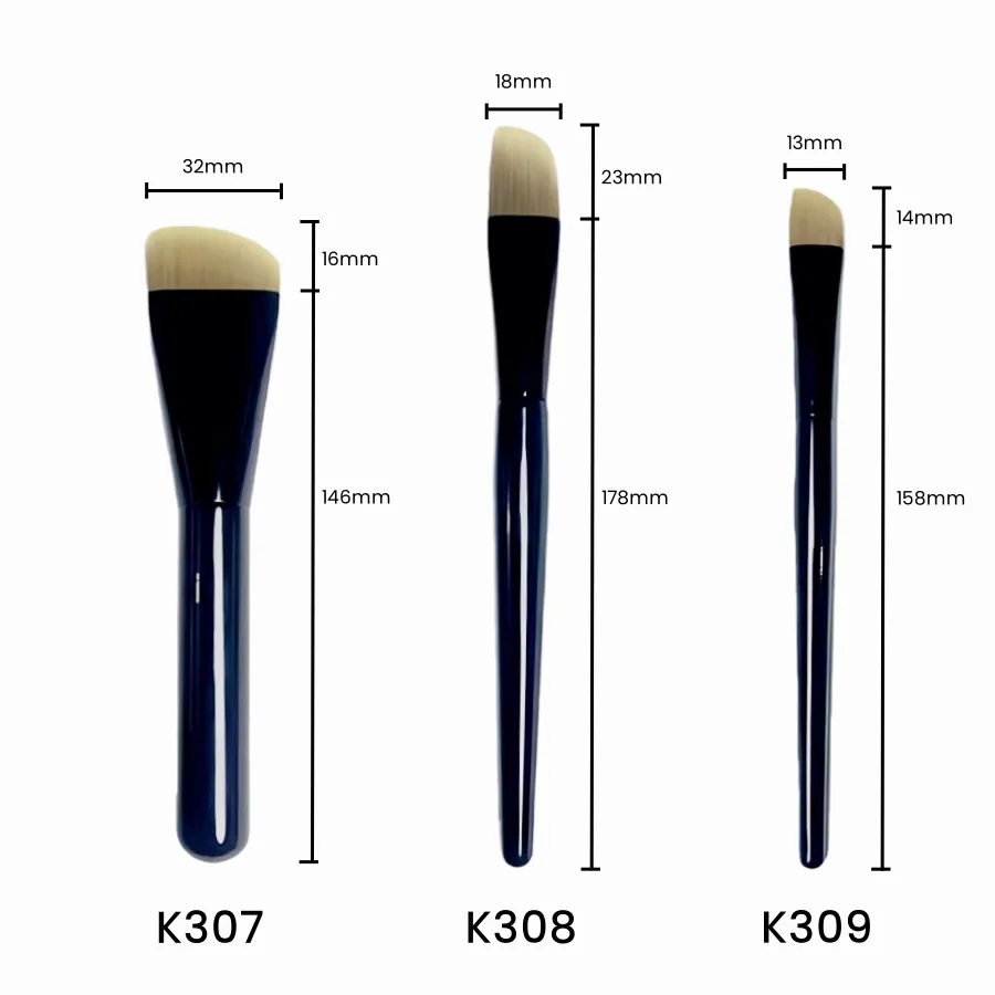 Μαύρο Curved Foundation Βούρτσες Μακιγιάζ Blush Beauty Foundation Facial Mask Care Lotion Make Up Brush Tools