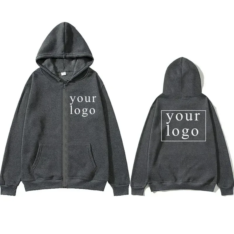 ใหม่ผู้ชายผู้หญิง DIY ซิปเสื้อสเวตเตอร์ถัก hoodie 2025 ใหม่แฟชั่นการออกแบบของคุณเองโลโก้แบรนด์/ภาพ CUSTOM CUSTOM Anywhere