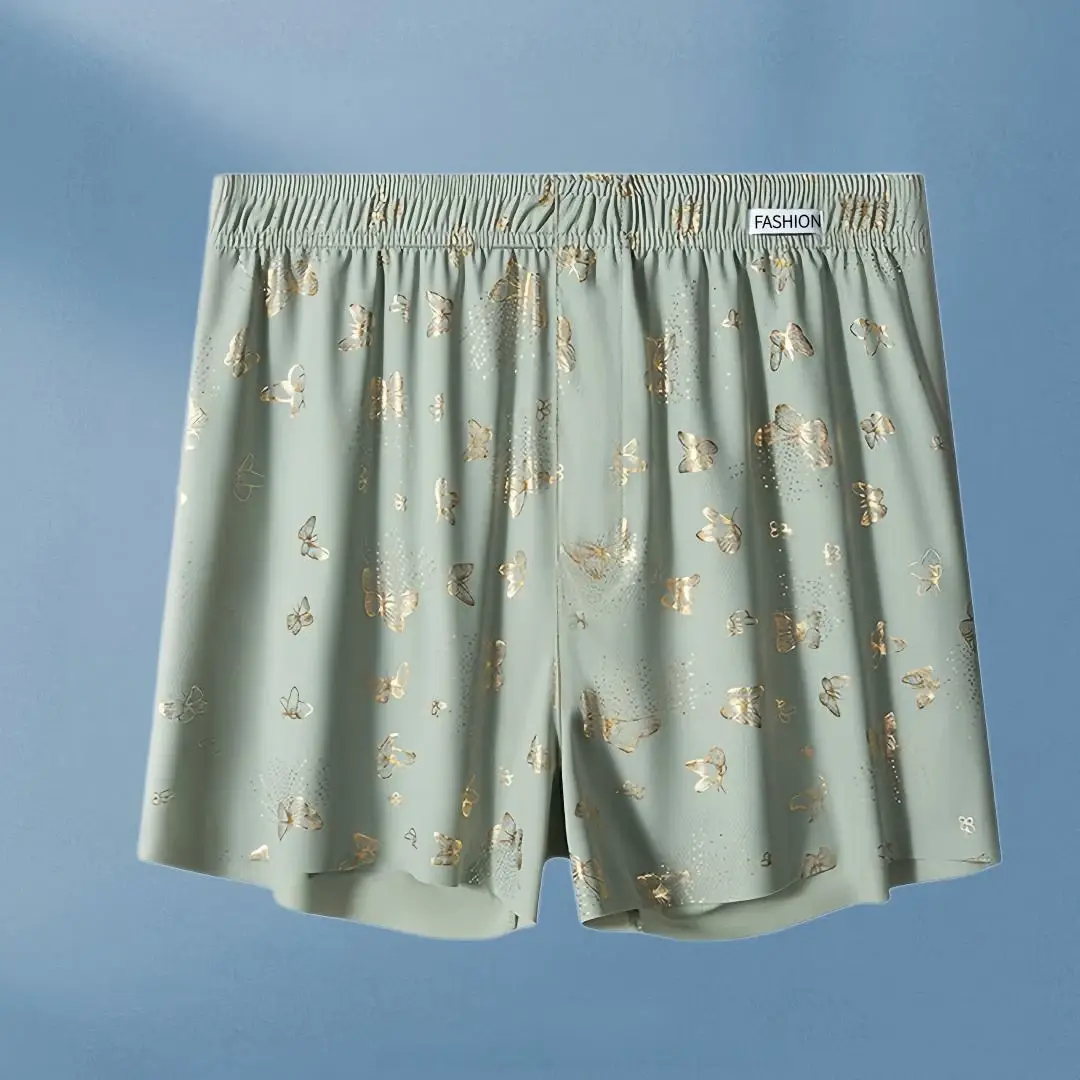 Pantalones Aro personalizados con estampado de mariposas para hombre, ropa interior informal holgada y transpirable, calzoncillos tipo bóxer de moda, 4 piezas — image 6
